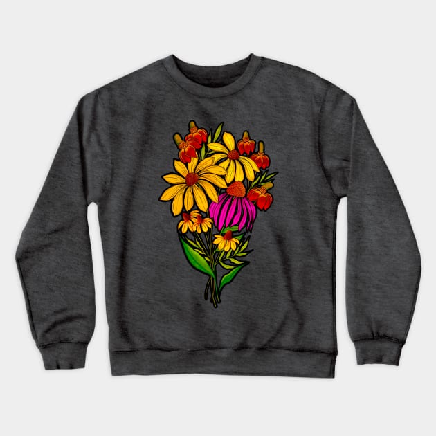 Coneflowers Crewneck Sweatshirt by CattGDesigns